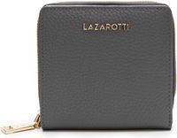 Lazarotti Bologna Leather Zip Wallet With 6 Card Slots Grey