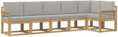 vidaXL - Buiten - bank - set - 6 - st - Wit - en - Lichtgrijs