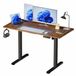 Merkloos Relaxdays Zit sta bureau - 140 x 60 cm - hoogte verstelbaar - bruin-zwart