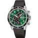 Festina F20056/2 Heren Automatisch Polshorloge Groen Leren Band Zwart Stalen Kast Saffierglas 10 ATM