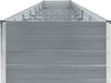 Bac à plantes surélevé 600x80x45 cm acier galvanisé gris