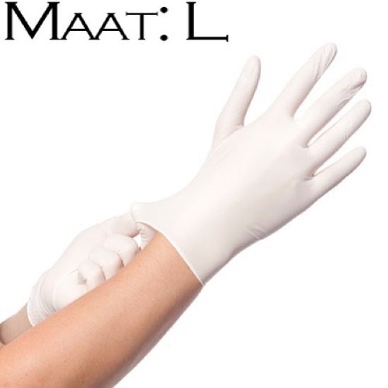 Veronica Nail Products Veronica NAIL-PRODUCTS Nitril handschoenen WIT 100 stuks maat L