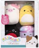 Squishmallows Micromallows pluche speelgoed set van 4 multi kleuren