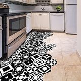 Ambiance Sticker Cementtegels voor vloer - Azulejos met laminaat van kunststof, antislip, zelfklevend, zeshoekige tegels, Aliticia, waterbestendig, 10 stuks, 20 x 18 cm