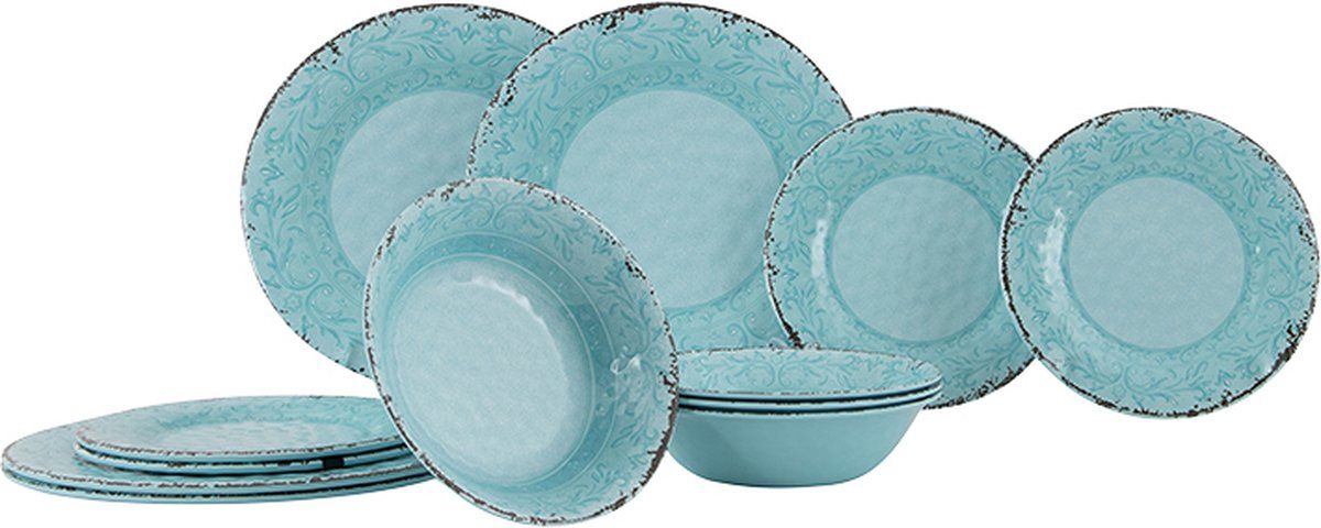 Gimex Stone Line Servies - Opal - 12-Delig - Melamine