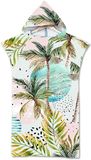 Merkloos / Sans marque Kokosnootboomgaard Handdoek Poncho - Omkleedhulp Badjas - Strand Zwemmen - Compact Lichtgewicht - 110 x 75 cm