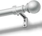 Ibenzoa® Tringle à rideaux en métal, argent, 80-367 cm