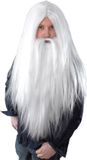 Bristol Novelty Ltd Bristol Novelty Mens Long Wizard Wig And Beard (White)