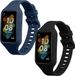 kwmobile 2x horlogebandjes geschikt voor Huawei Band 7 / Band 6 / Honor Band 6 bandje - Smartwatch bandjes van TPU - Activity tracker horloge band in zwart / donkerblauw