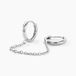 Stephie Bijou d'oreille unitaire argent blanc