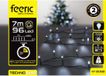 Feeric lights & Christmas Feeric lights Kerstverlichting - helder wit - 7 m - 96 led lampjes - zwart snoer - batterij