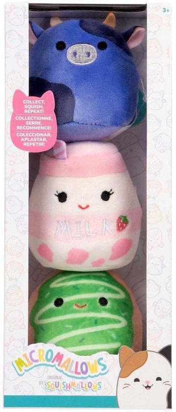 Micromallows Squishmallows Micromallows 3-delige pluche knuffel set