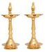 NOBILITY Messing olielamp Diya 10 Inch Kerala Traditionele Samai Deepak Lamp Kutthu vilakku Panchmahal Deepam voor Pooja Mandir Diwali Indiase geschenkartikelen Puja Set Pack van 02