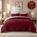 Nova Bedtextile BV Sleep Comfy - Reverse Dekbed - 240x220 cm - Bordeaux & Sand - met 2 Kussenslopen 60x70 cm - Dekbed zonder overtrek - Ademend & Anti Allergie