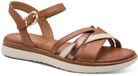 Tamaris Comfort-leren sandalen Vrouwen Bruin Maat 37