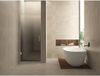 Wiesbaden Less Nisdeur Links - 700x2000x8mm - Nano - Spiegelrook naar Helder Glas - Geborsteld Messing