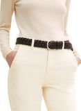 Tom Tailor - TTLISA gevlochten leren riem - Maat 90 - brown uni