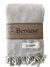 Bersuse 100% Katoen - Milas XXL Deken Turkse Handdoek - Peshtemal Hoes voor Bed en Bank - OEKO-TEX - 60 x 90 Inches, Beige