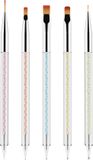 Evvie Aqua8 Products Nail Art Penselen en Dotting Tools - 5-Delige set - Gekleurd