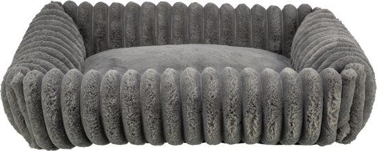 Trixie Hondenmand Lonni Ribfluweel Hoekig Grijs 100X70 cm