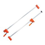 VEVOR Staafklemmen voor houtbewerking, set van 2 stuks 127 cm parallelle klemset, F-klem met 499 kg belastingslimiet, gelijkmatige druk, zeer sterk kunststof en koolstofstaal, houtklemmen voor