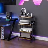 Hifi-rek 4-traps - 45 x 77 cm - Bruin