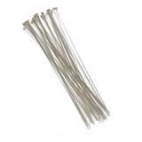 Benson 100x kabelbinders tie-wraps - 3,6 x 200 mm - witte tie-ribs