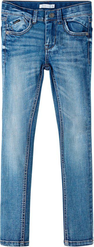NAME IT NKMPETE Skinny Jeans Boys - Medium Blue Denim - Size 140