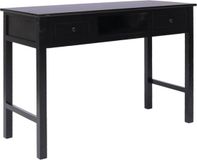 vidaXL Schrijftafel 110x45x76 cm Hout Zwart