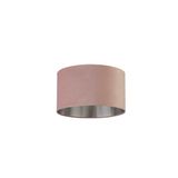 Searchlight Tamboerlampenkap - Ø 38 x 22 cm - rose et argent brossé