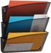 ALBA Wandbrochureklemmen MESHFILE, set van 3, zwart