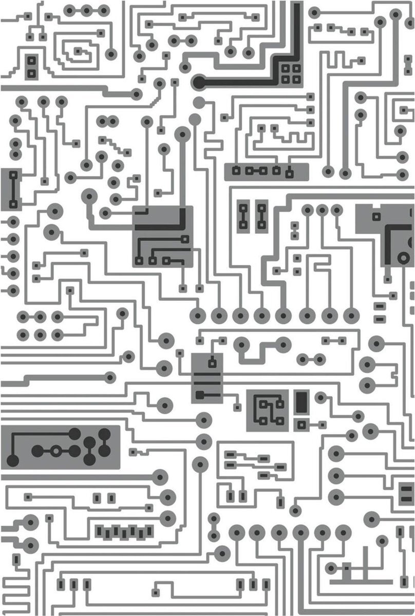 Sizzix Multi-Level Textured Impressions Embossing Folder Circuit door Tim Holtz, 665372, Veelkleurig, One Size