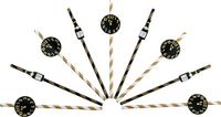 tib Happy New Year decoratieve papieren rietjes 10 stuks in 2 verschillende patronen, meerkleurig, Eén maat, 46069
