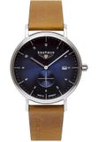 Bauhaus Herenhorloge 2130-3 Blauw/Zilverkleurig RVS Analoog Quartz