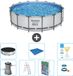 Bestway Rond Steel Pro MAX Zwembad - 457 x 122 cm - Grijs