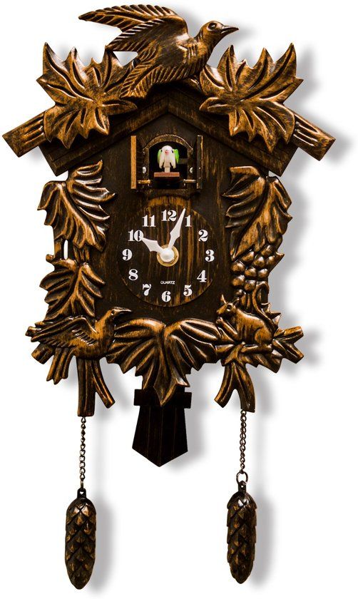 Walplus Cuckoo - Wandklok - met Slinger - Vintage Bruin