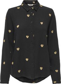 ONLY - ONLNOELLA-MIA L/S KISS SHIRT WVN CS - Chemisier - Noir - S