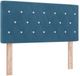 vidaXL - LED Hoofdbord met hoofdeinde Donkerblauw 90 cm Fluweel