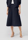 s.Oliver Relaxte midirok met elastische tailleband navy