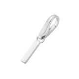 Giorgio Martello Milano Giorgio Martello letter I charm 2023 | bedel | gerhodineerd sterling zilver 925/000 | hanger | met karabijn