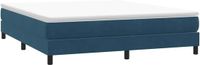 vidaXL Boxspring zonder matras fluweel donkerblauw 180x210 cm