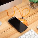 Kikkerland Chargeur sans fil Chat Orange