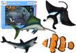 Lean toys Set figurines de créatures marines Requin Dauphin Raie 5 pièces