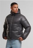 Urban Classics Shiny With Hood Gewatteerd jack - L - Grijs