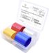 Quadrios 1905CA056 Accukrimpkous zonder lijm Transparant, Blauw, Geel, Rood 19 mm 10 mm Krimpverhouding:2:1 4 onderdelen