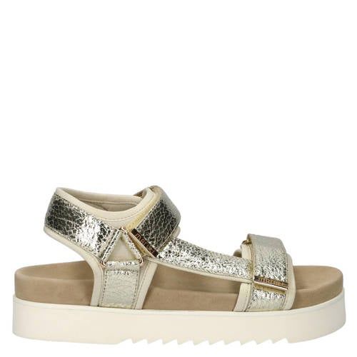 Maruti Leren Sandalen Goud
