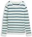Tom Tailor - Gebreide trui van biologisch katoen - Maat XL - mint green beige stripe