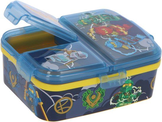 stor LEGO Ninjago Kinderlunchbox – Broodtrommel met 4 vakken