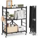 Vevor Étagère pliable à 3 niveaux, usage intensif, pliable, 33x71x91CM, Noir