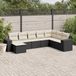 Maison Exclusive - Ensemble de jardin, 8 pièces, avec coussins, noir, en polyrotin